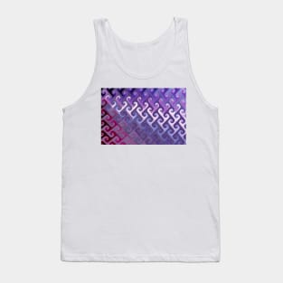 Purple Abstract Texture Tank Top